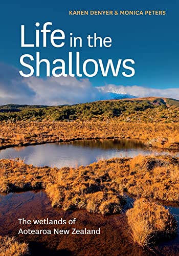Book cover: wetlands landscape with text “Life in the Shallows”.
