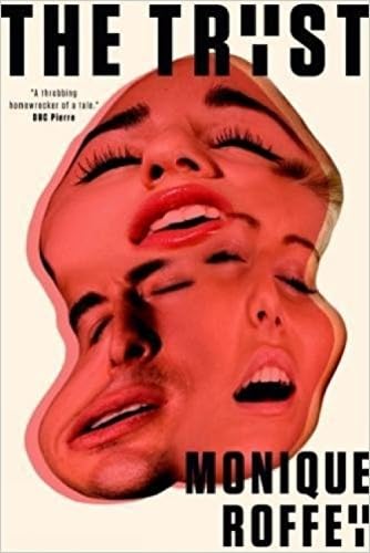 Book cover featuring a distorted, repeating portrait of a woman’s face.