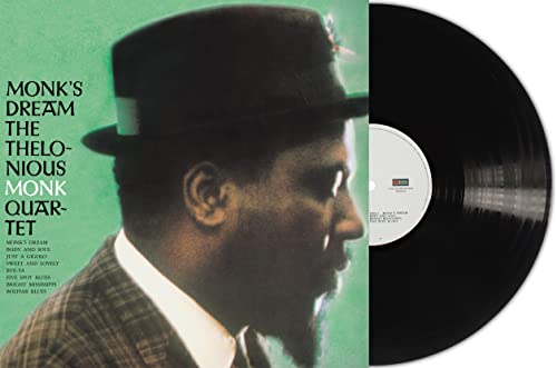Thelonious Monk’s “Monk’s Dream” vinyl record with portrait album cover.