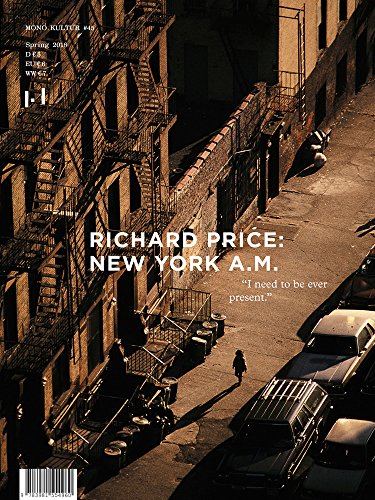 Magazine cover featuring a New York City street scene with buildings and a figure.
