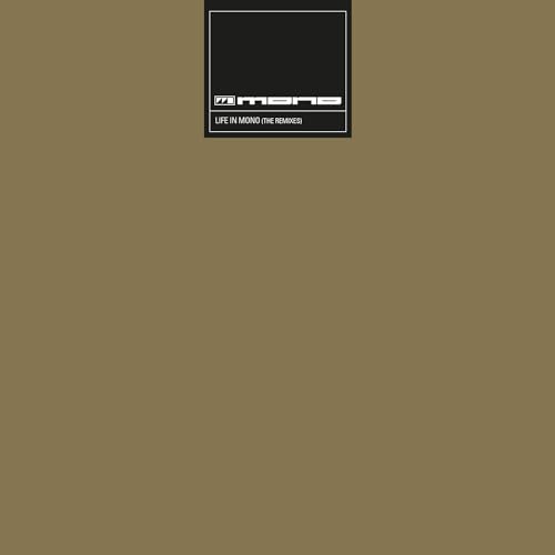 Album cover for Mono’s “Life In Mono =remixes=”, mostly olive green.