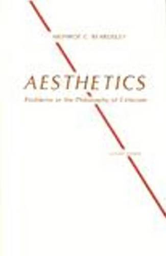 Book cover with red diagonal lines and the title "Aesthetics" in large text.