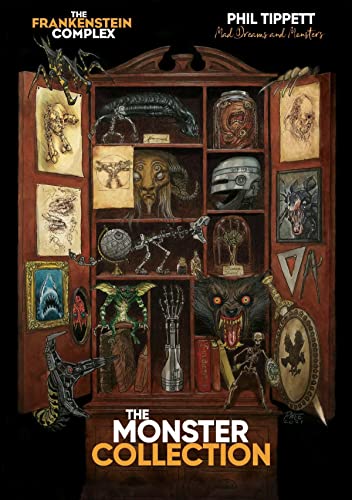Blu-ray cover featuring a cabinet displaying various monster illustrations and specimens.