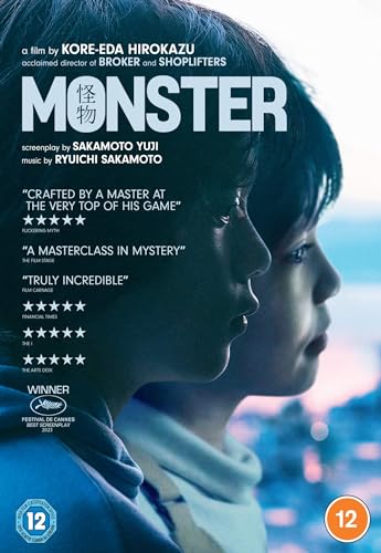 DVD cover for the film Monster featuring two young boys in profile with text.