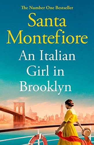 Book cover: woman in yellow dress overlooking Brooklyn Bridge.