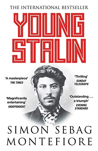 Book cover: "Young Stalin" with a portrait of a young Joseph Stalin.