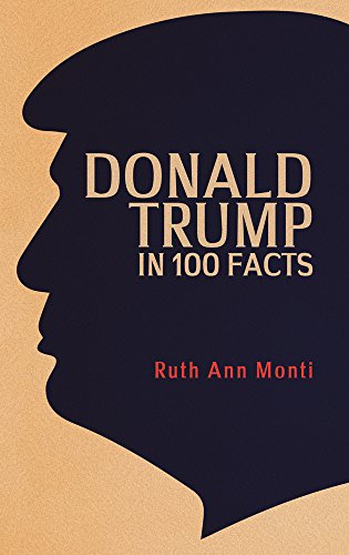 Book cover: profile silhouette of Donald Trump with title and author name.