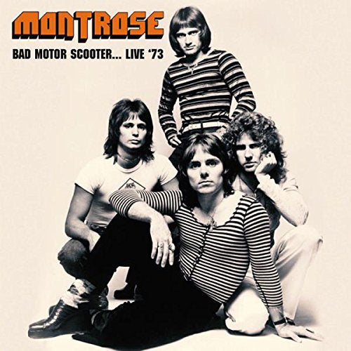 Black and white photo of four men, Montrose band album cover.