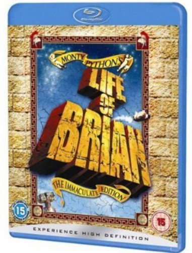 Blu-ray case for "Monty Python's Life of Brian" with stylized title art.