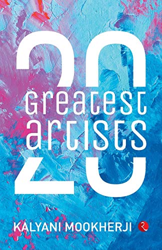 Book cover with large white text reading "20 Greatest artists" on a colorful background.