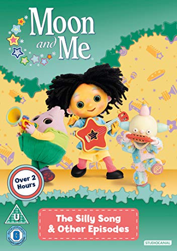 DVD cover featuring Moon and Me characters playing musical instruments on a yellow background.
