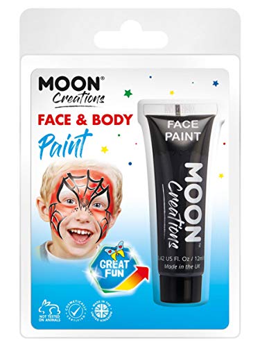 Black face and body paint tube with a child’s painted face.