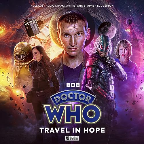 Doctor Who cover featuring the Ninth Doctor and companions in space.