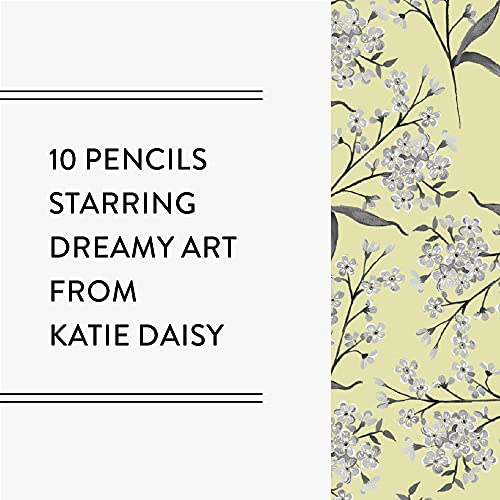 Pencil set packaging with floral design and text reading "10 Pencils.