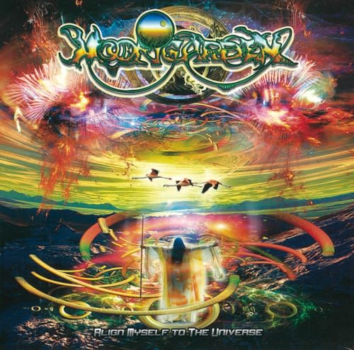 CD cover for Moongarden’s “Align Myself To The Universe” with cosmic imagery.