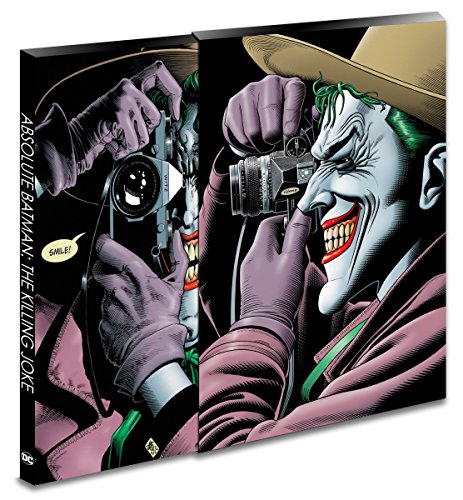 Book cover featuring The Joker taking a photo of Barbara Gordon.