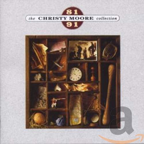 CD cover featuring a wooden box with assorted vintage items and "The Christy Moore Collection."