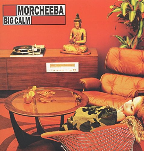 Morcheeba’s “Big Calm” CD cover: Buddha, record player, and relaxed figures.