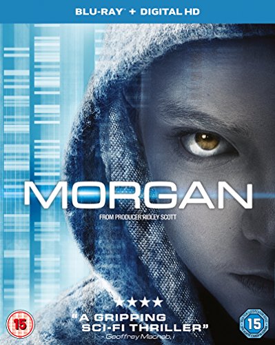 Blue "Morgan" Blu-ray case with a close-up image of a person's face.