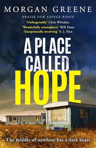 Book cover: “A Place Called Hope” with a dilapidated building and stormy sky.