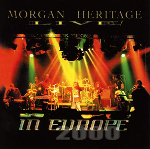 Morgan Heritage band performing live on stage with bright lights.