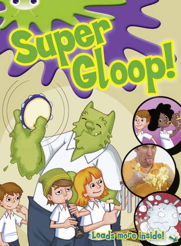 Cartoon cover featuring green goo, children, and a monster with messy food.