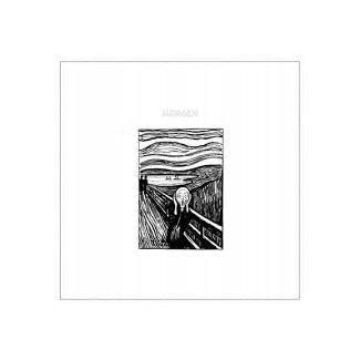 Morgen" vinyl album cover featuring a black and white sketch of "The Scream.