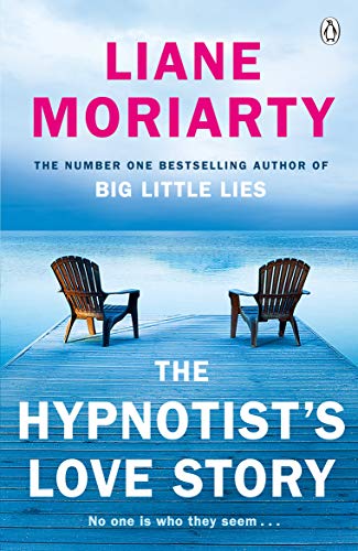 Book cover with two Adirondack chairs on a wooden dock by the sea.