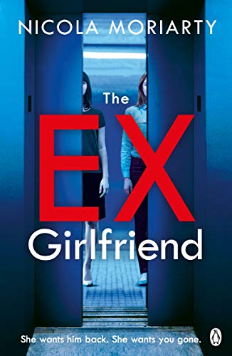 Book cover showing two women standing in an open elevator with large red text.