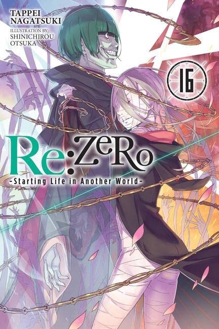 Re:ZERO light novel volume 16 cover featuring two characters and barbed wire.