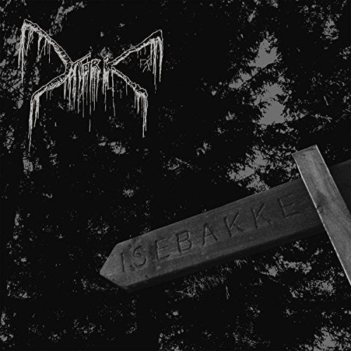 Black and white album cover with spidery design and a sign reading "Isebakke".