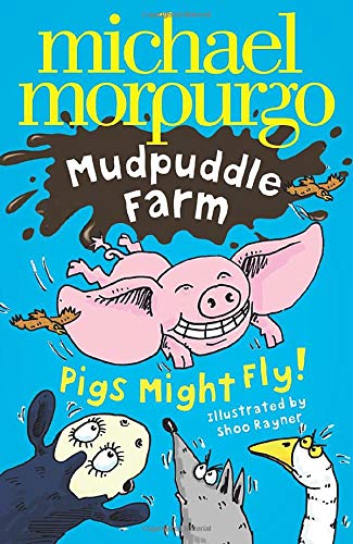 Book cover: flying pig with cow, dog, and goose below.