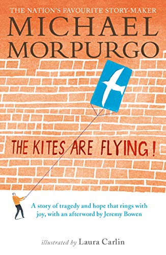 Book cover: "The Kites Are Flying!" with a blue kite illustration.
