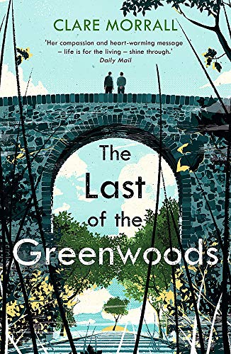 Book cover with stone bridge, trees, and two figures silhouetted above.