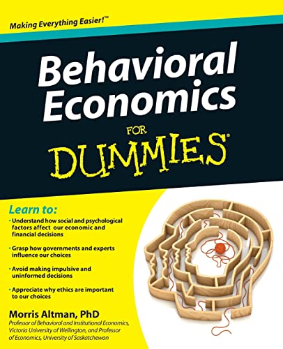 Book cover: "Behavioral Economics For Dummies" with a maze-shaped head.