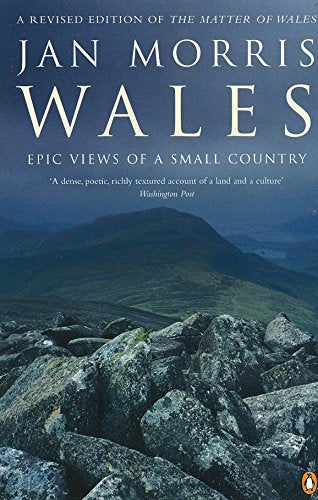 Book cover: Welsh landscape with rocky foreground and distant hills.