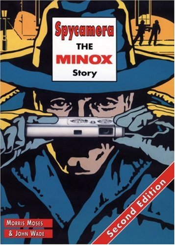 Book cover featuring a spy with a small camera, titled “Spycamera.”