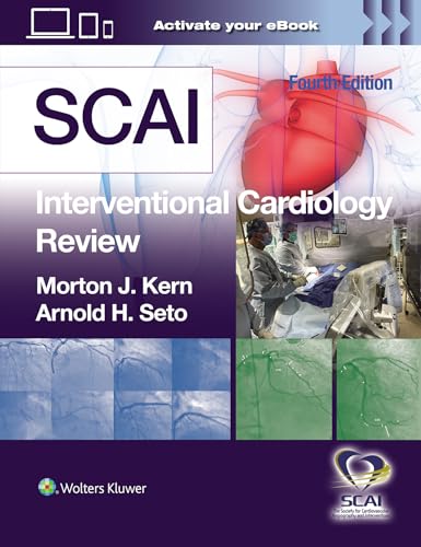 Book cover: "SCAI Interventional Cardiology Review," fourth edition, with heart imagery.