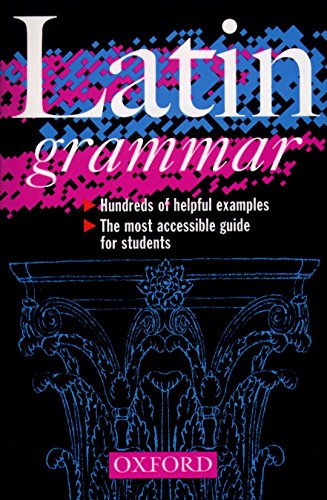 Book cover: “Latin Grammar” with classical column illustration.