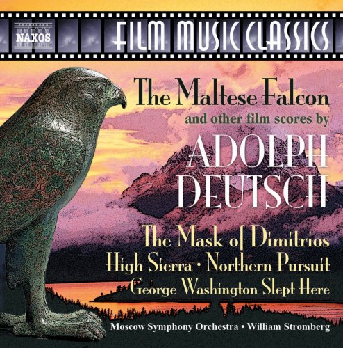 "CD cover featuring a falcon statue against a vibrant sunset background with text overlay."