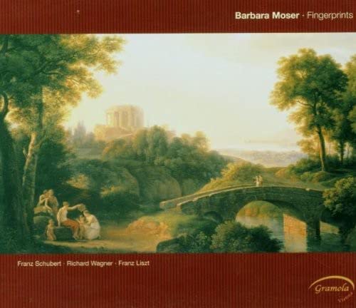 CD cover with a classical landscape painting and text: "Barbara Moser - Fingerprints".