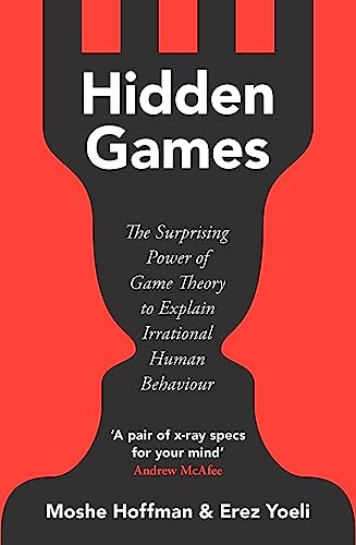 Book cover: "Hidden Games" with a black and red abstract design.