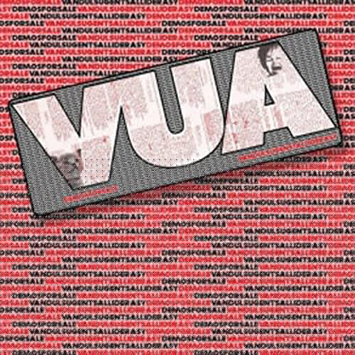 Vinyl record of Mosley & Chuck's "Vua - Demos For Sale" with barcode.