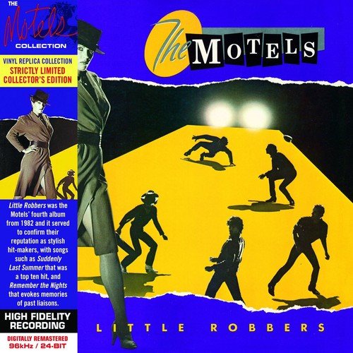 Album cover featuring a woman in a trench coat and silhouettes of robbers.
