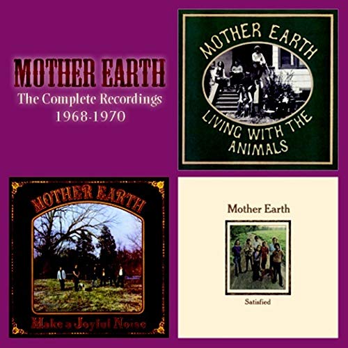 Four album covers for Mother Earth’s 1968-1970 recordings are displayed.