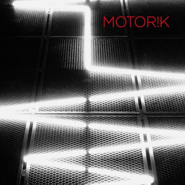 CD cover for Motor!k - 4, featuring white neon lines on black mesh.