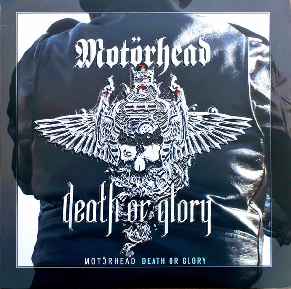 Back of a leather jacket featuring the Motörhead logo and winged skull emblem.