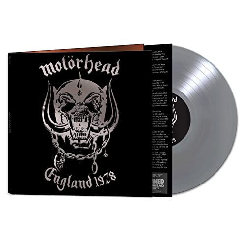 Motorhead "England 1978" vinyl record with skull and crossbones cover art.