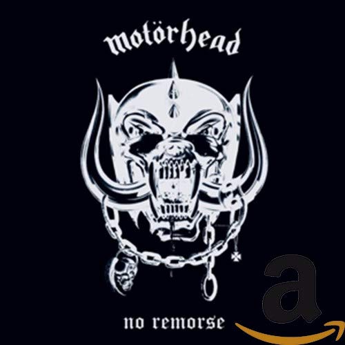 Motörhead Snaggletooth logo with chains on a black background, with text above and below.