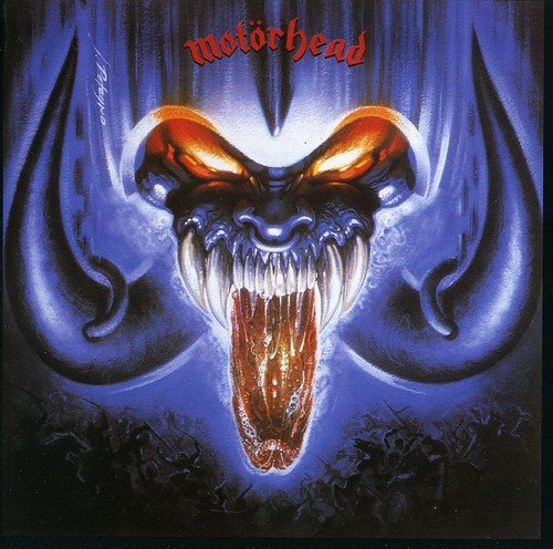 Motörhead's "Rock 'n' Roll" CD cover featuring a snarling, horned creature's face.